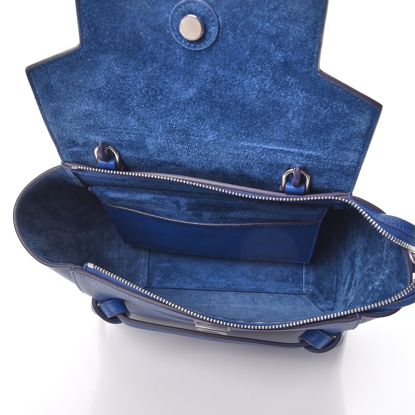 Baby Grained Calfskin Micro Belt Bag Lazuli