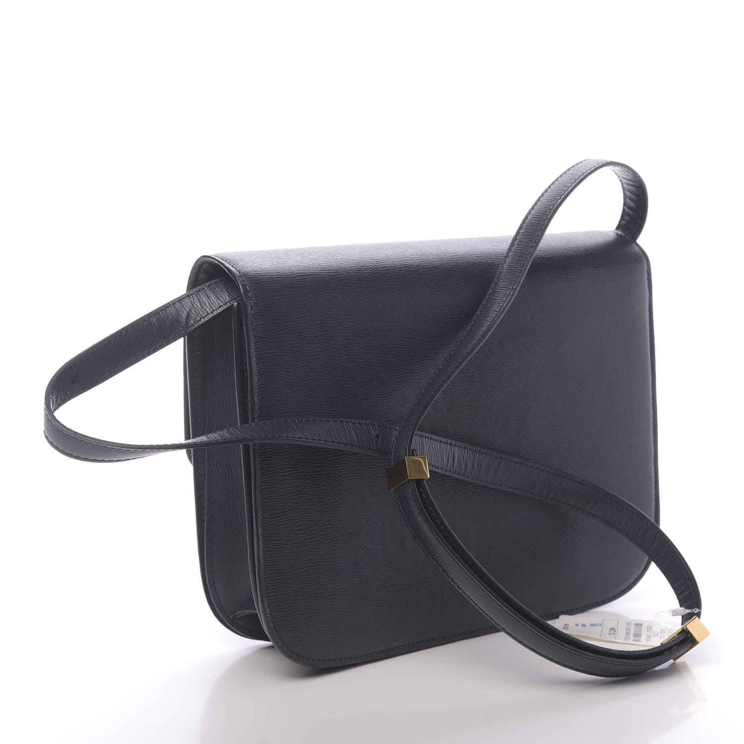 Celine Liege Calfskin Medium Classic Box Flap Bag Dark Blue 3 of 13