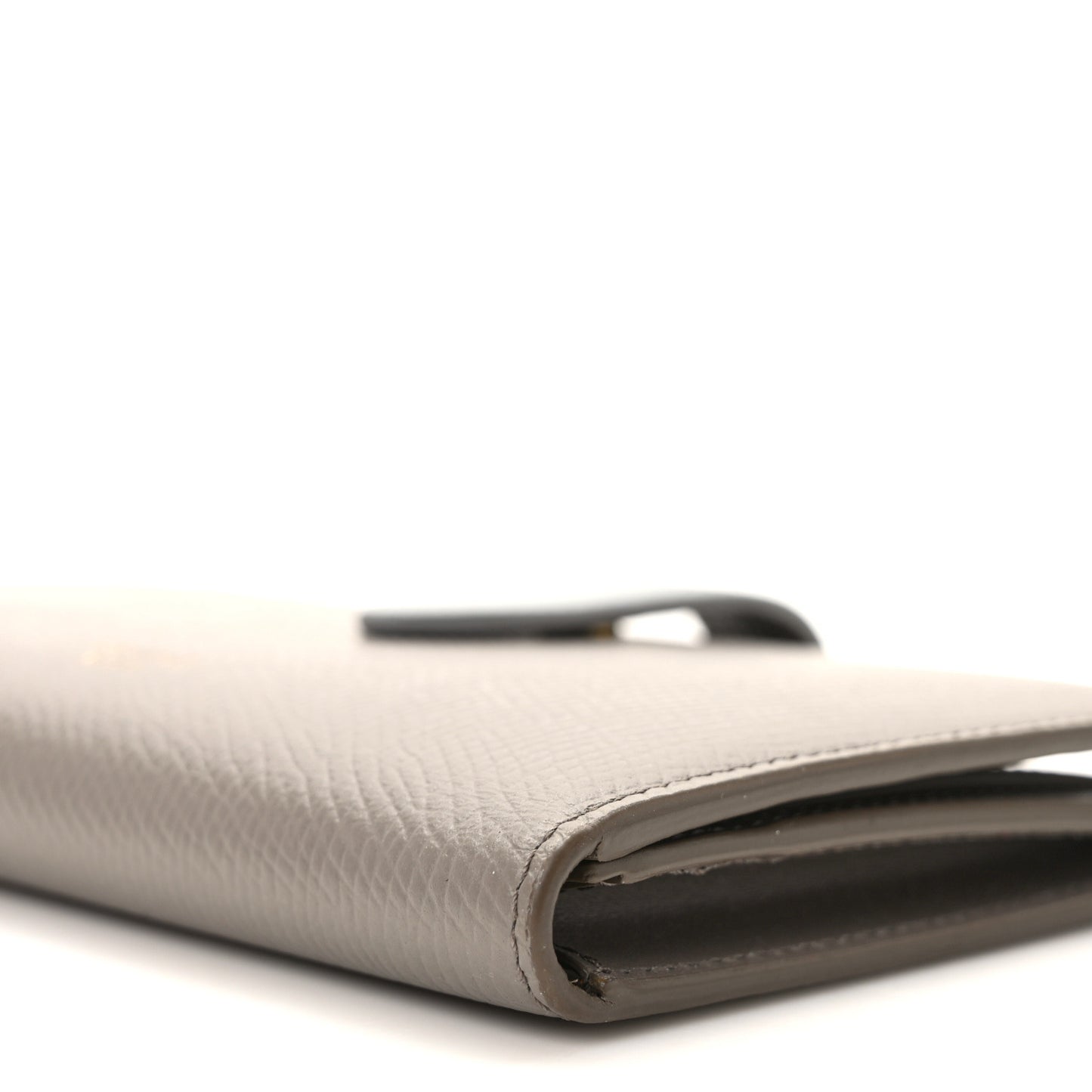 Grained Calfskin Small Multifunction Strap Wallet Pebble Mineral