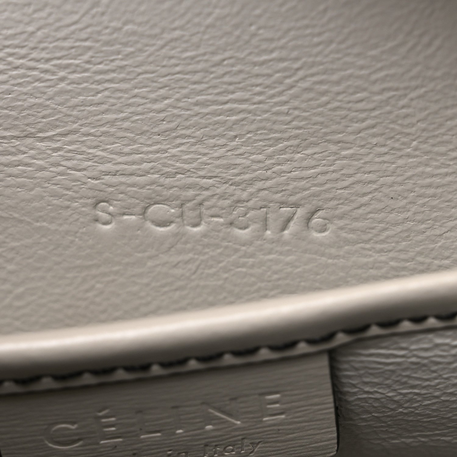 Celine Satin Calfskin Nano Debossed Luggage White 7 of 13