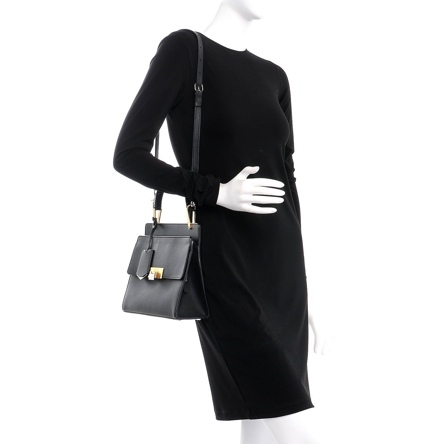 Balenciaga Calfskin Le Dix Cartable S Bag Black 3 of 27
