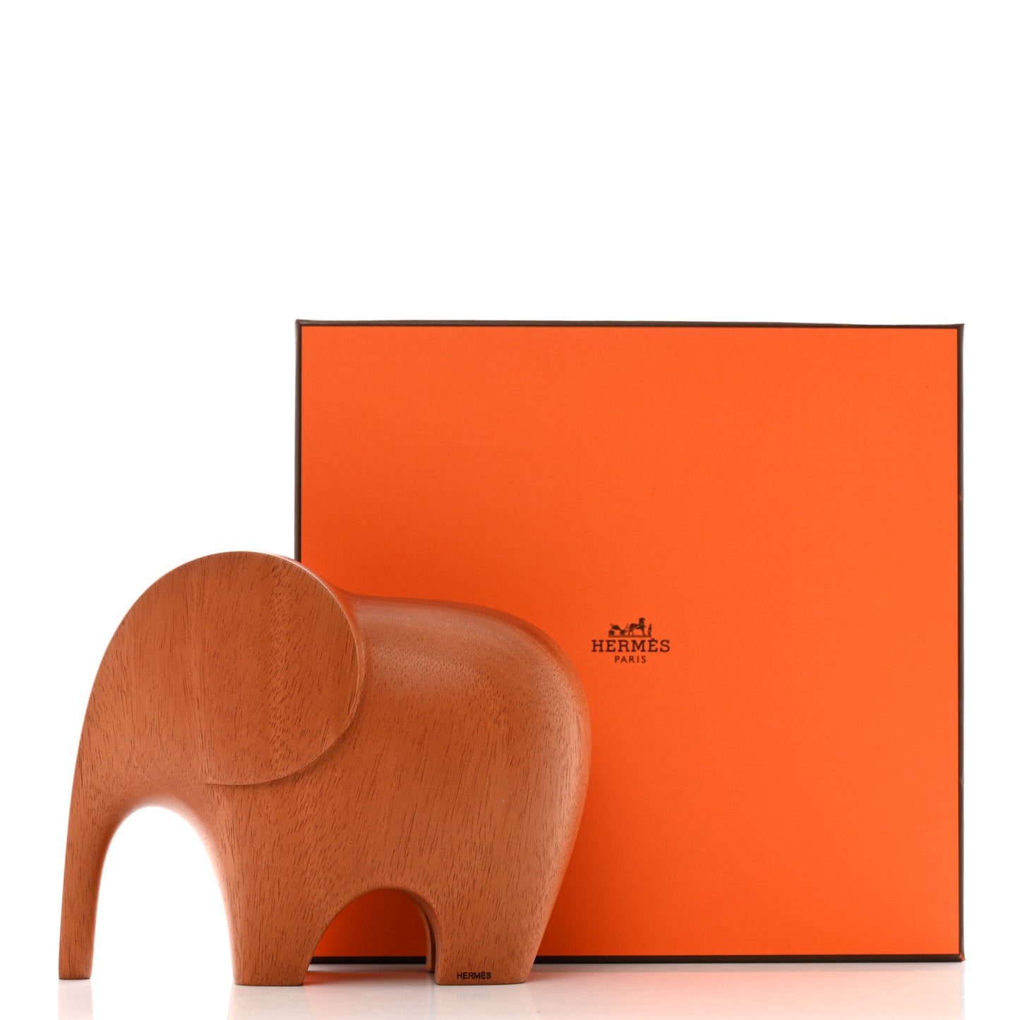 Mahogany Wood Elephant Lao Paperweight Naturel