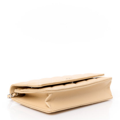 Chanel Caviar Quilted Wallet on Chain WOC Beige 4 of 11