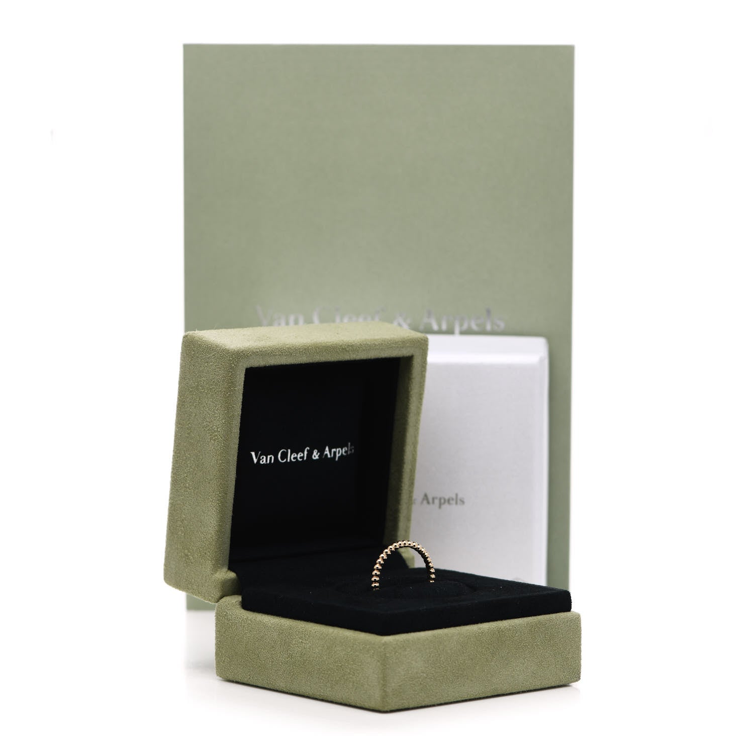 Van Cleef & Arpels 18K Yellow Gold Small Perlee Ring 52 6 6 of 6