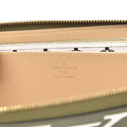 Louis Vuitton Monogram Giant Zippy Wallet Kaki White 6 of 9