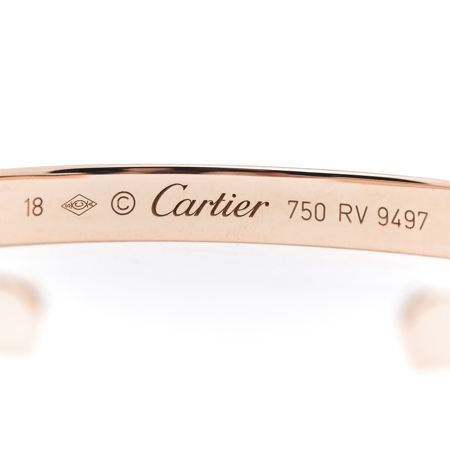 Cartier 18K Pink Gold LOVE Cuff Bracelet 18 4 of 5