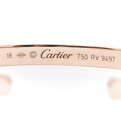 Cartier 18K Pink Gold LOVE Cuff Bracelet 18 4 of 5