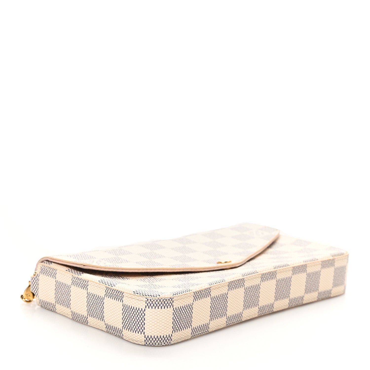 Louis Vuitton Damier Azur Pochette Felicie Chain Wallet Rose Ballerine 5 of 11
