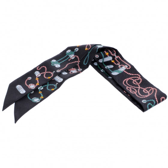 Silk Cordages Twilly Scarf Black