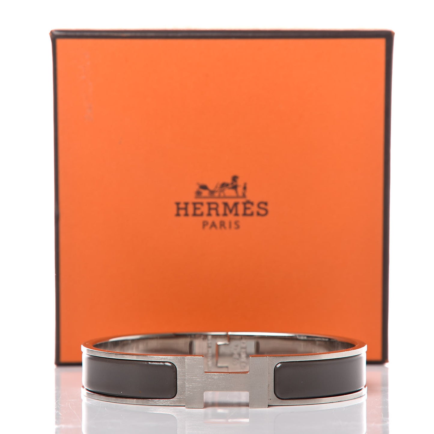 Matte Enamel Narrow Clic Clac HH Bracelet GM Etain