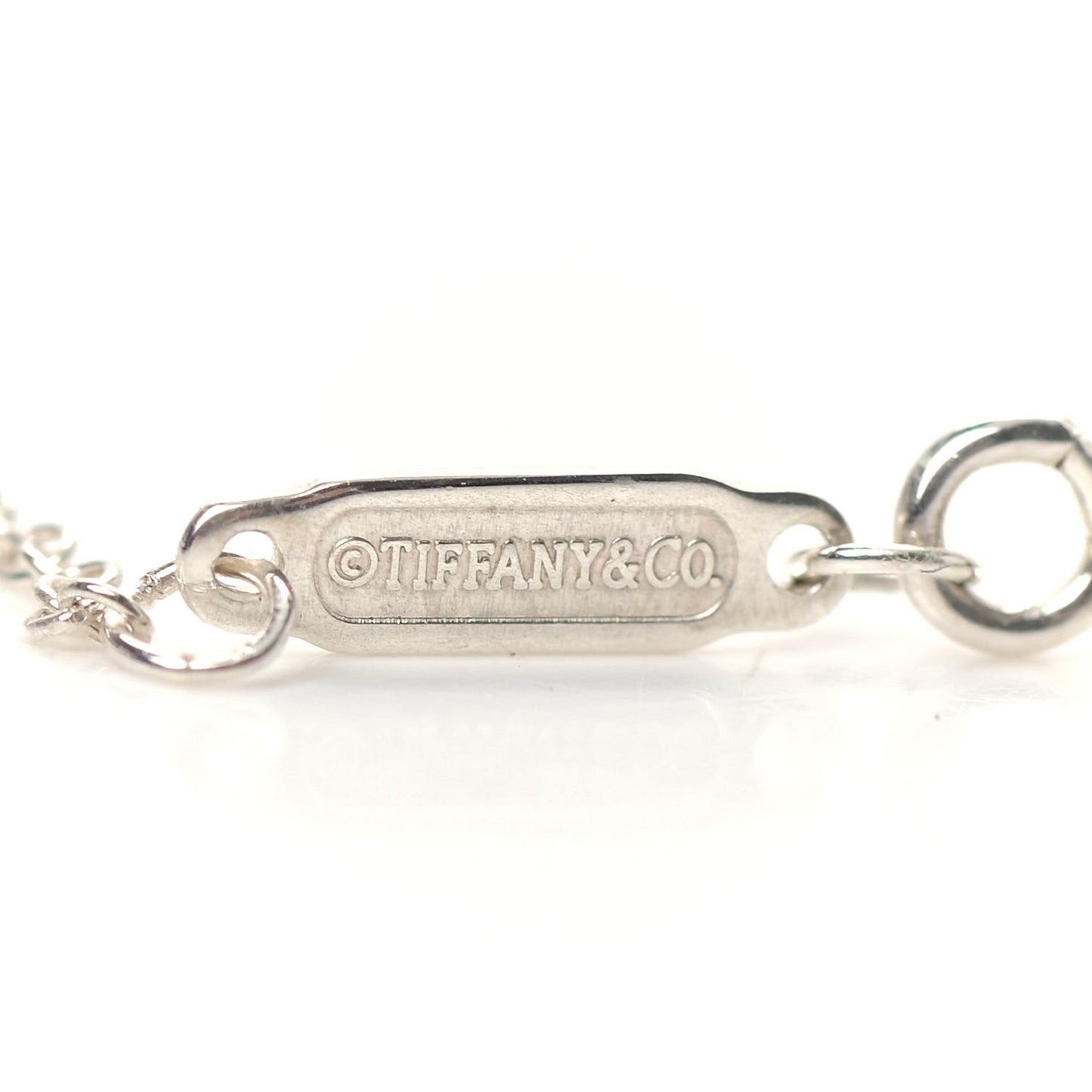 Sterling Silver Large T Smile Pendant Necklace