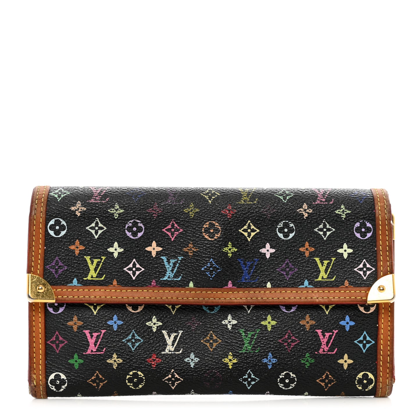Monogram Multicolor Porte Tresor International Wallet Black