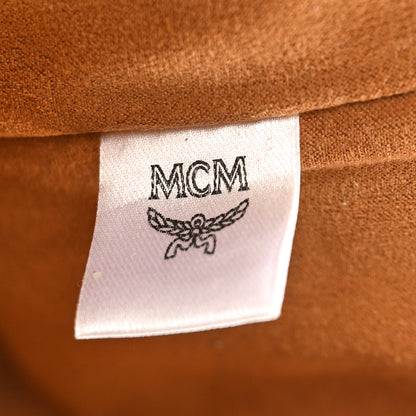 MCM Visetos Liz Shopper Tote Pouch Cognac 6 of 13