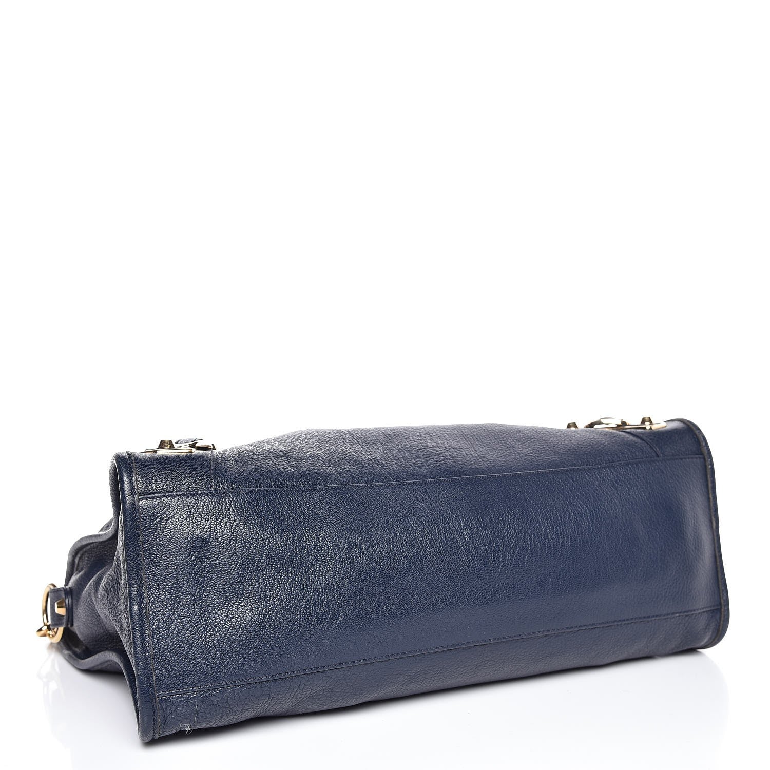 Balenciaga Chevre Gold Metallic Edge Hardware City Bleu Nuit Dark Sea 4 of 13