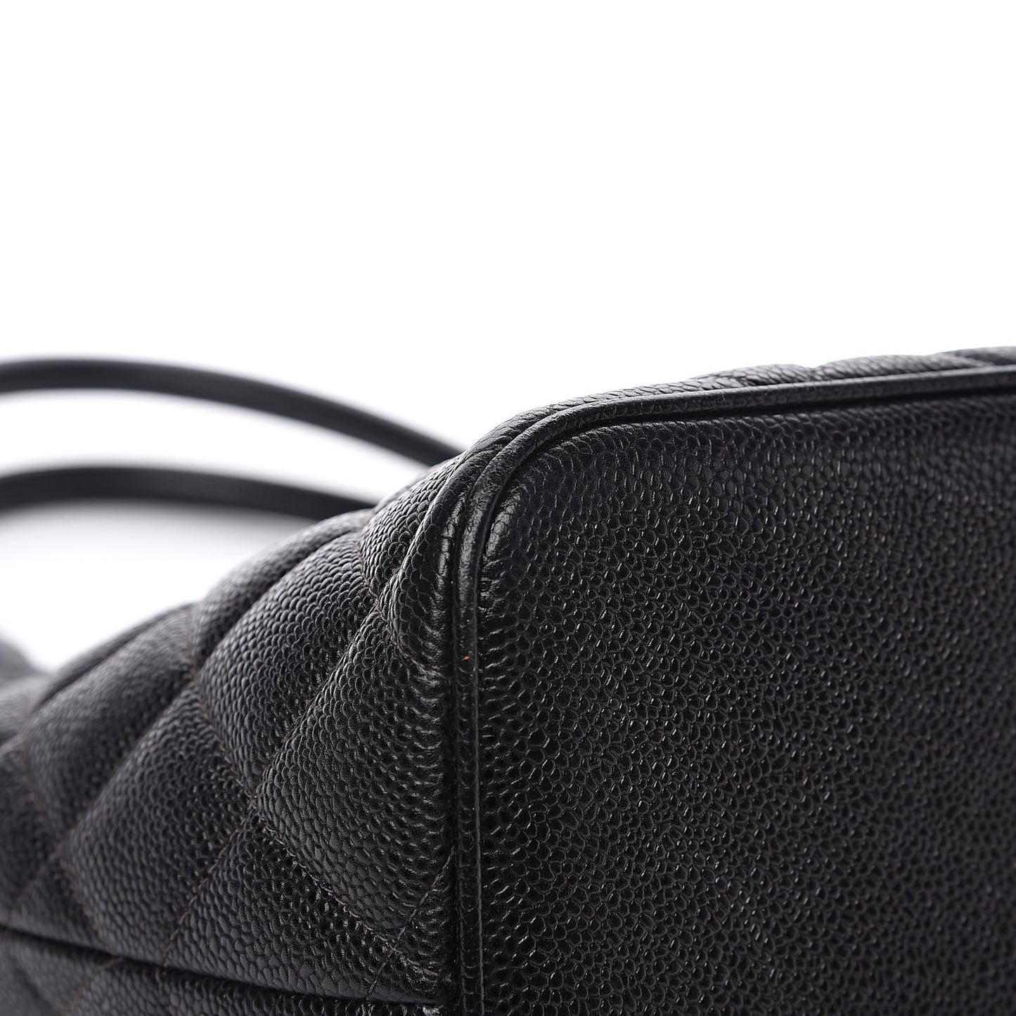 Caviar Quilted Medallion Tote Black
