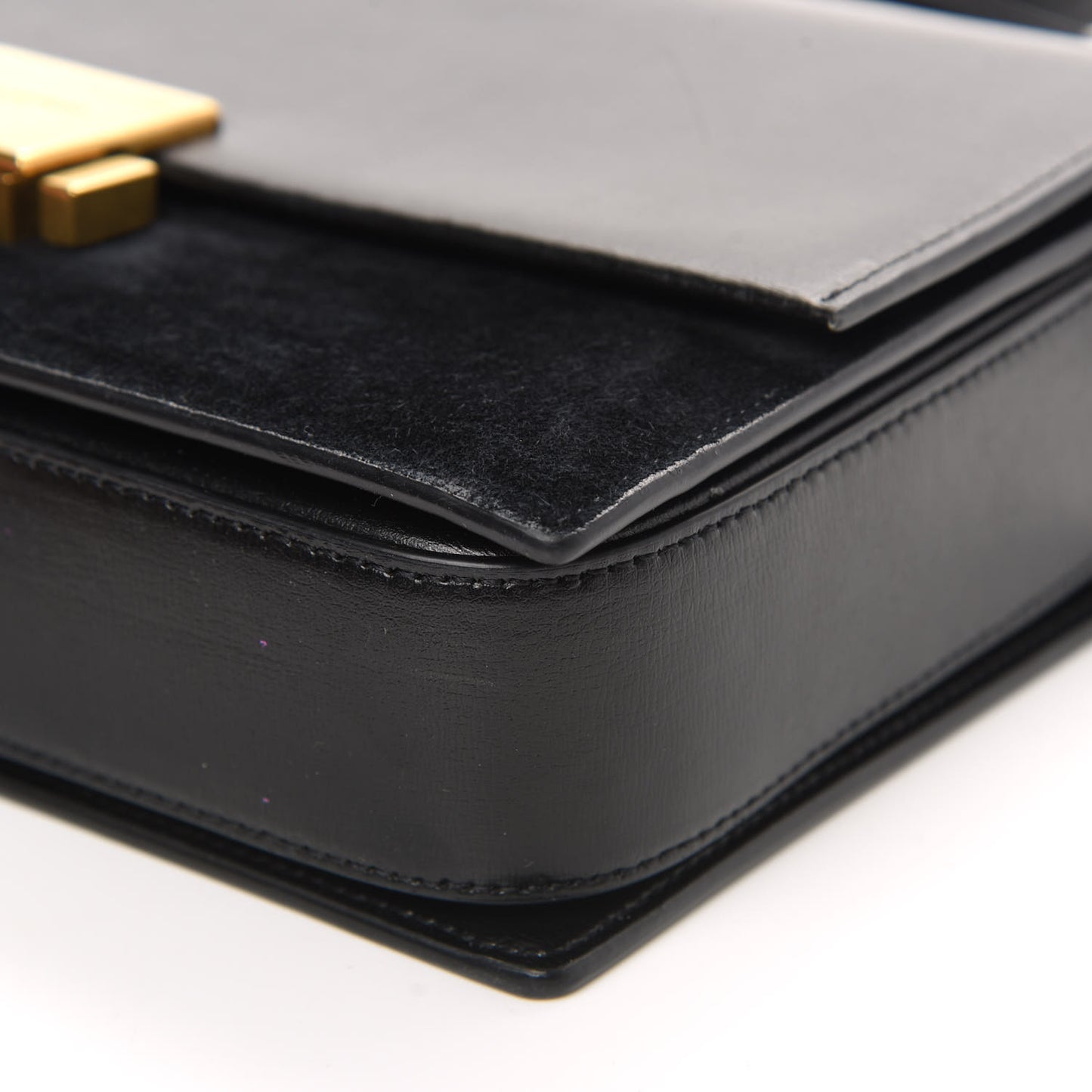 Smooth Calfskin Suede Medium Bellechasse Black