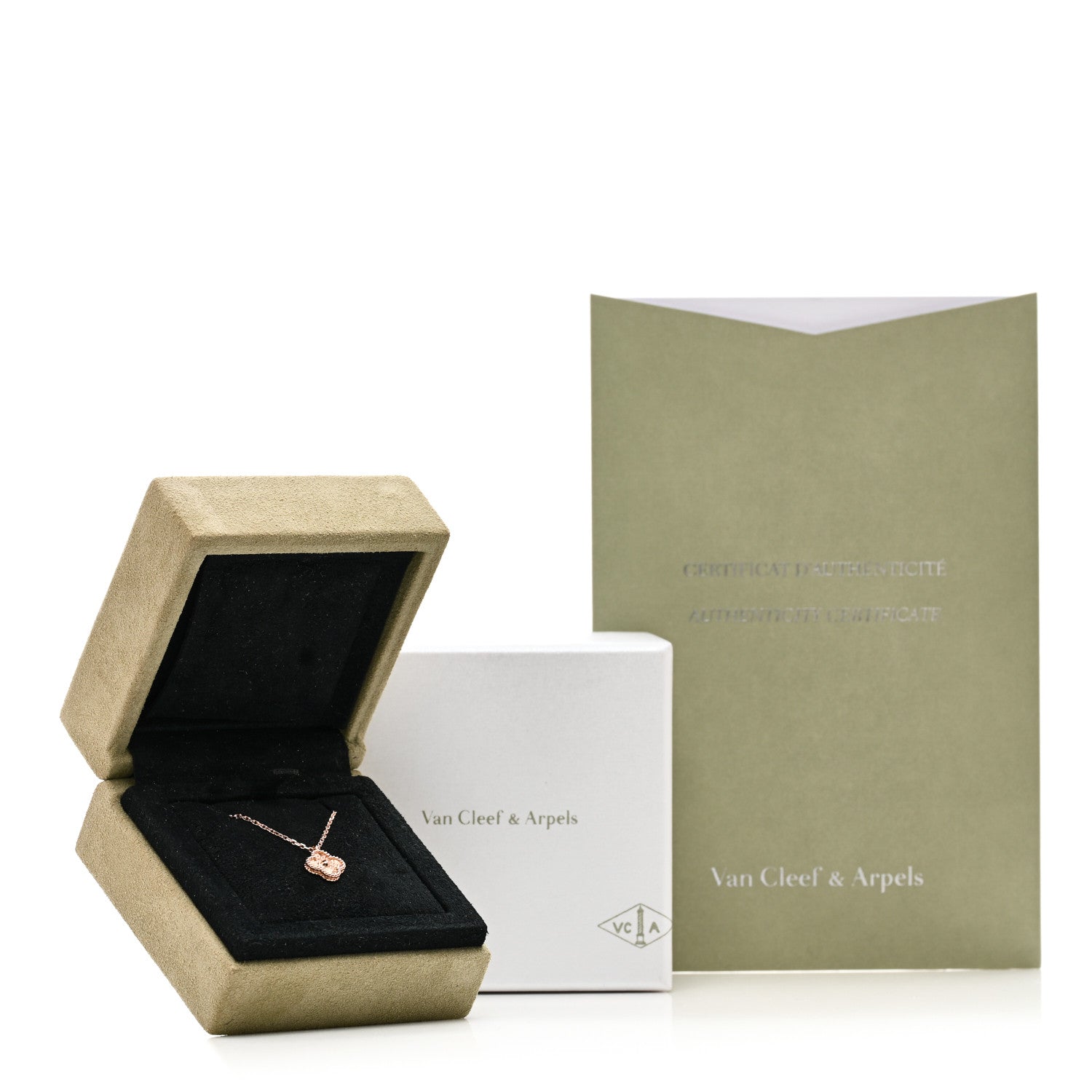 Van Cleef & Arpels 18K Rose Gold Sweet Alhambra Pendant Necklace 6 of 6