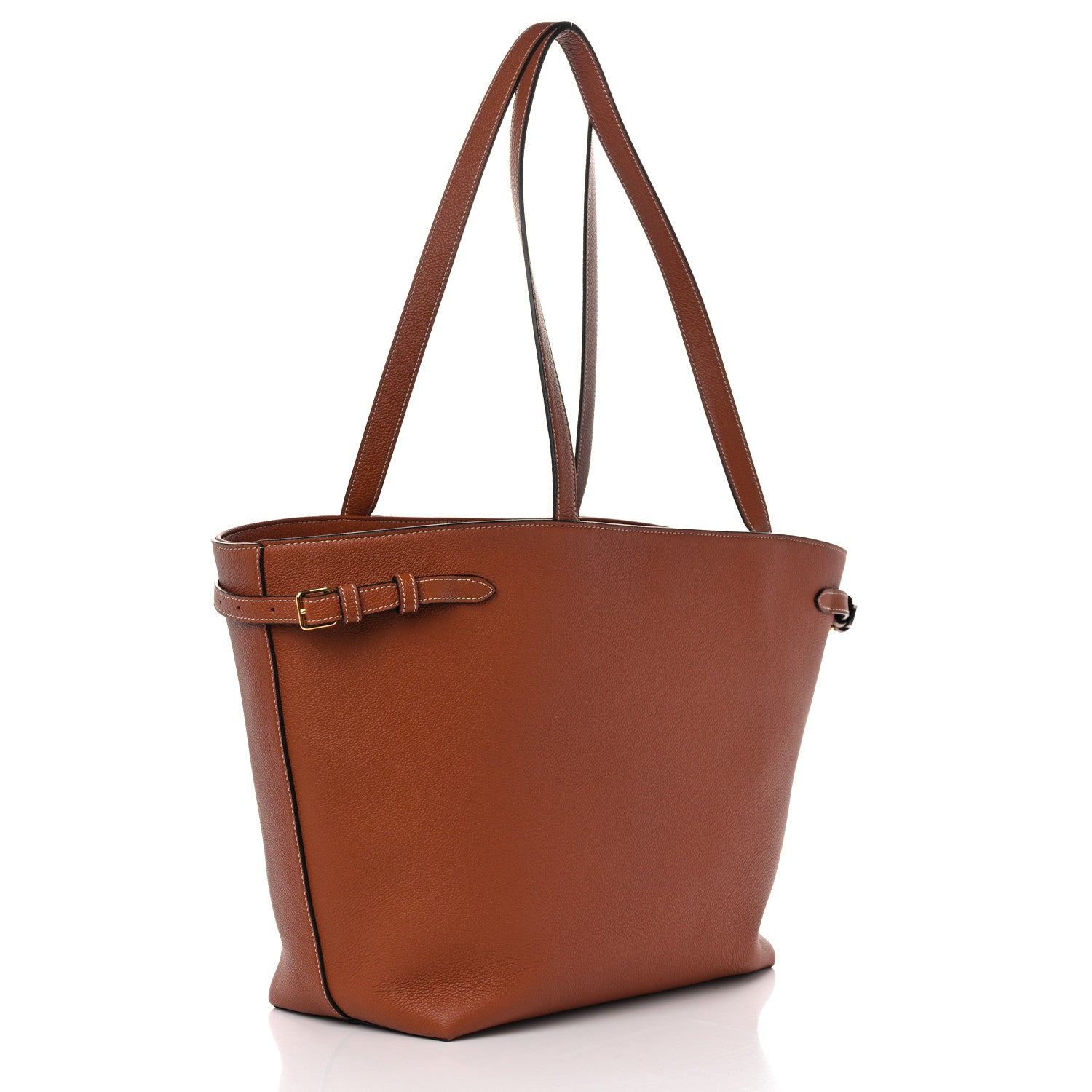 Celine Grained Calfskin Triomphe Medium Cabas Anais Tan 3 of 11