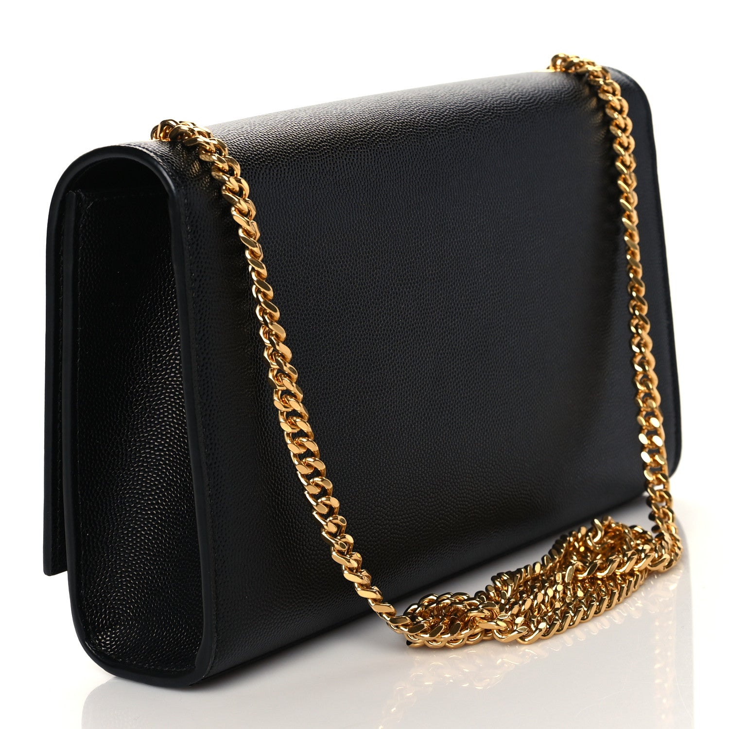 Saint Laurent Grain De Poudre Medium Classic Monogram Kate Satchel Black 3 of 9
