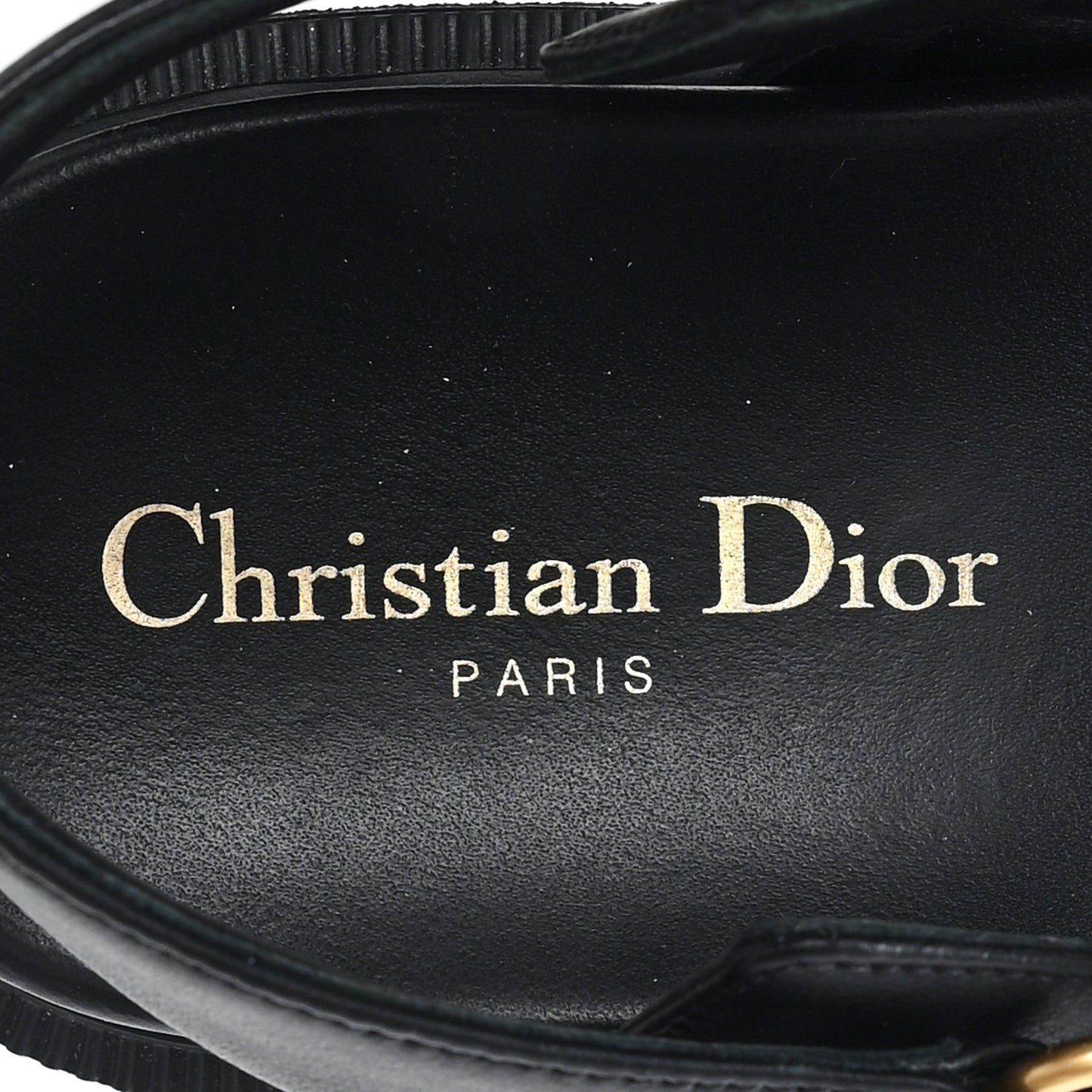 Lambskin Dioract 10mm Sandals 38 Black