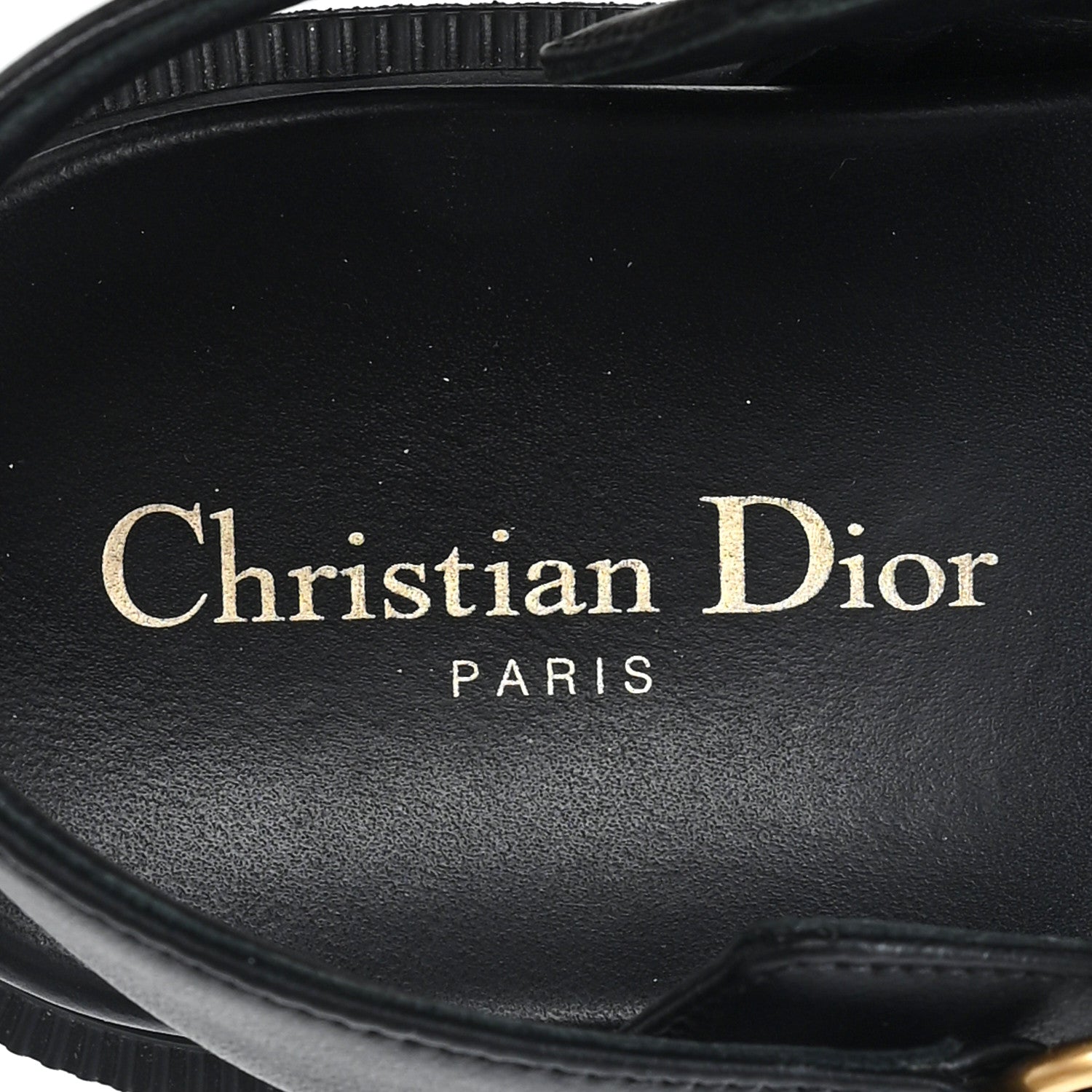 Christian Dior Lambskin Dioract 10mm Sandals 38 Black 8 of 9