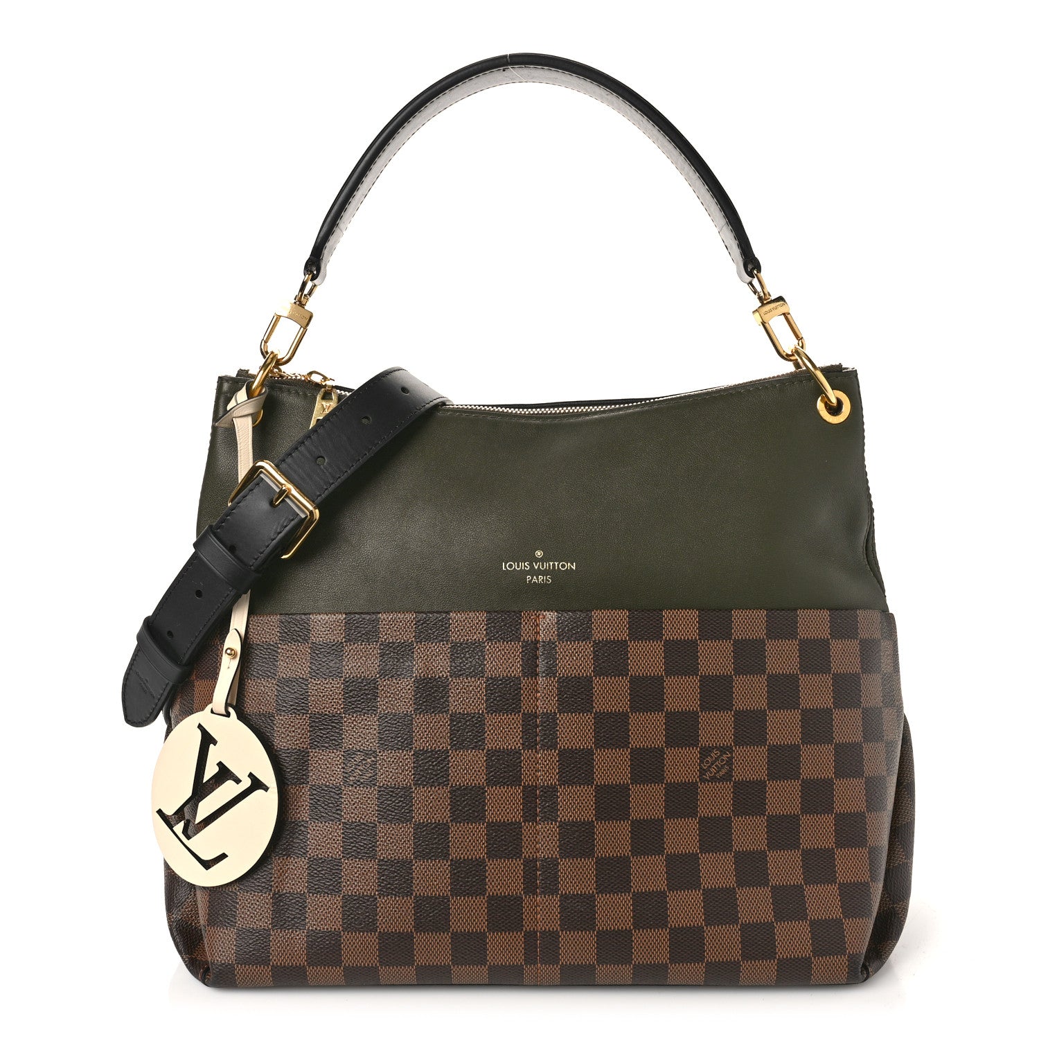 Louis Vuitton Damier Ebene Calfskin Maida Khaki 1 of 10