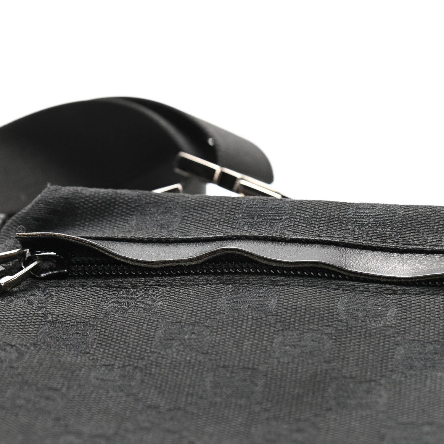 Gucci GG Monogram Double Pocket Belt Bag Black 11 of 13