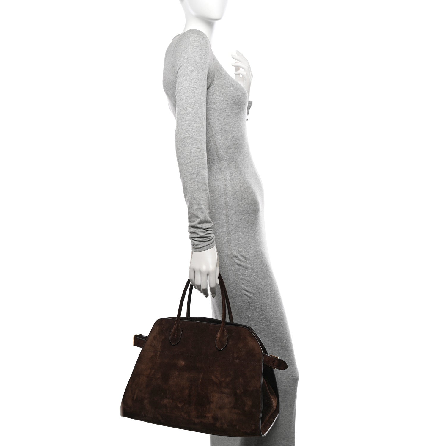 The Row Suede Soft Margaux 15 Mocha 2 of 10