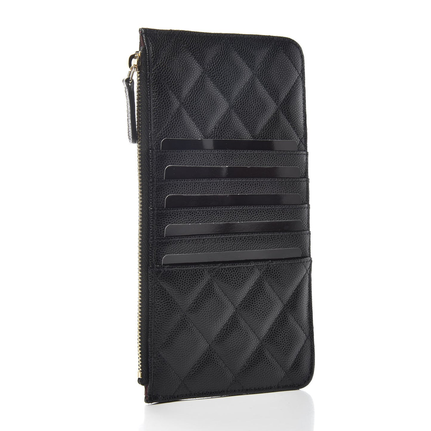 Caviar Quilted Classic iPhone Pouch Black