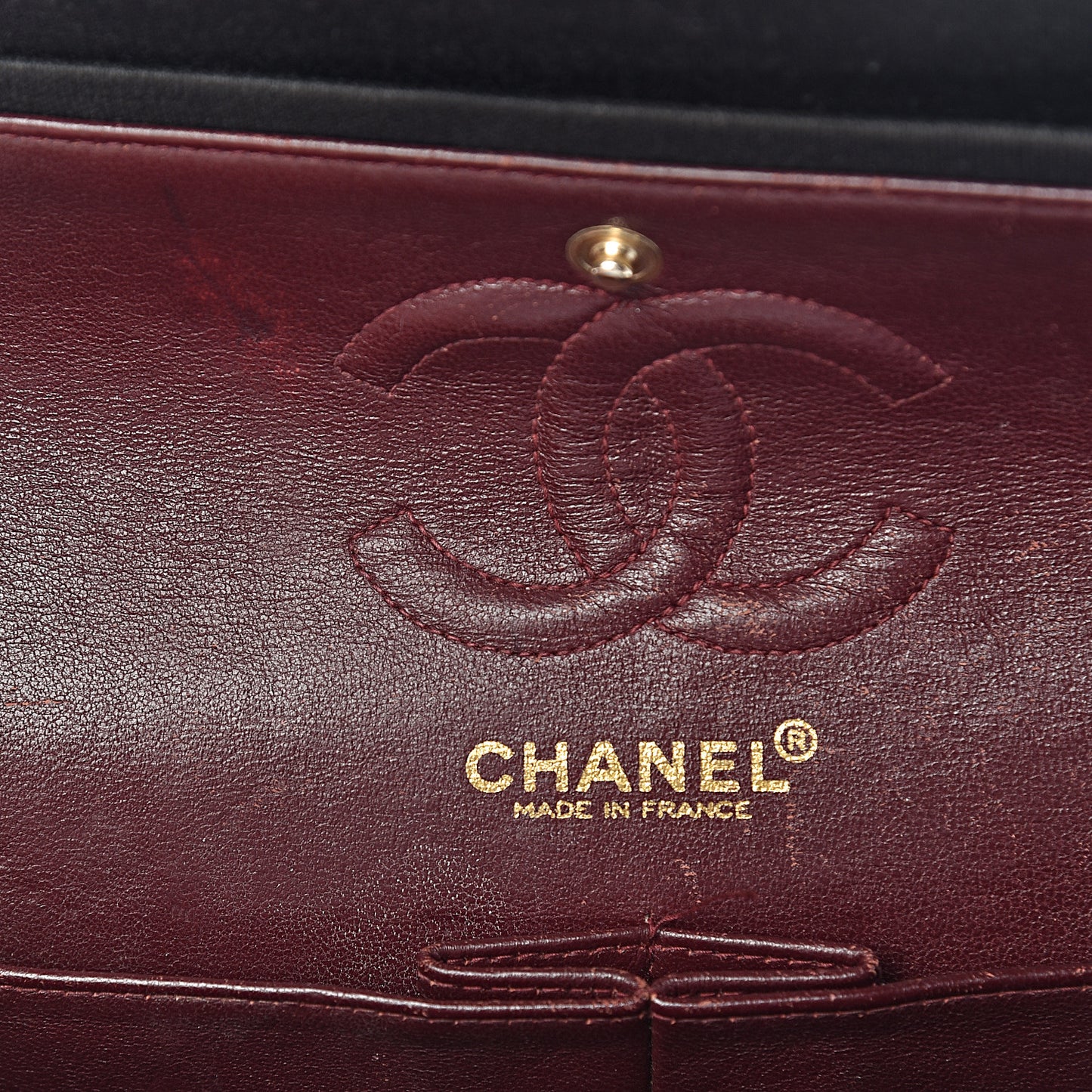 Jersey Quilted Small Double Flap Black