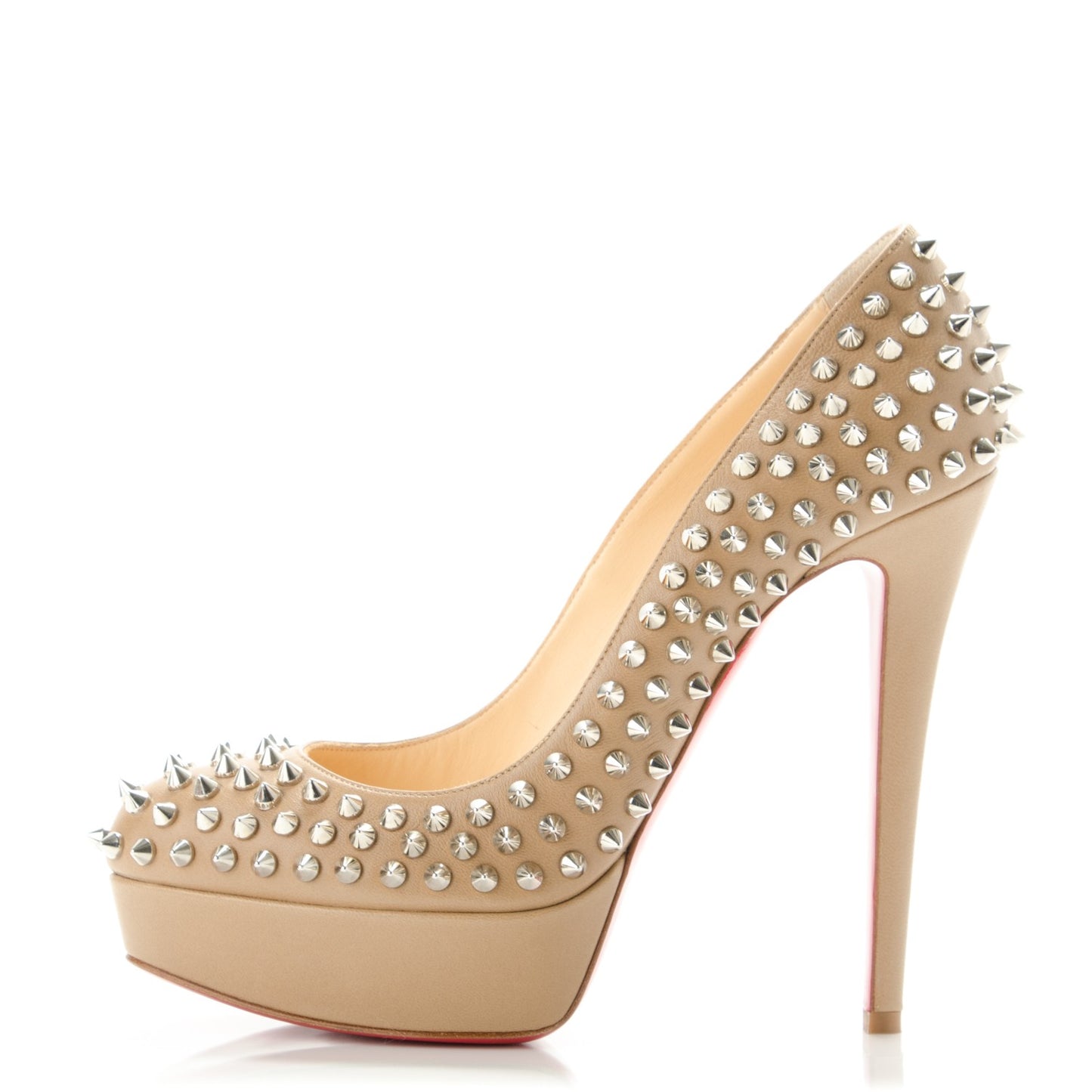 Nappa Bianca Spikes 140 Pumps 39 Nude