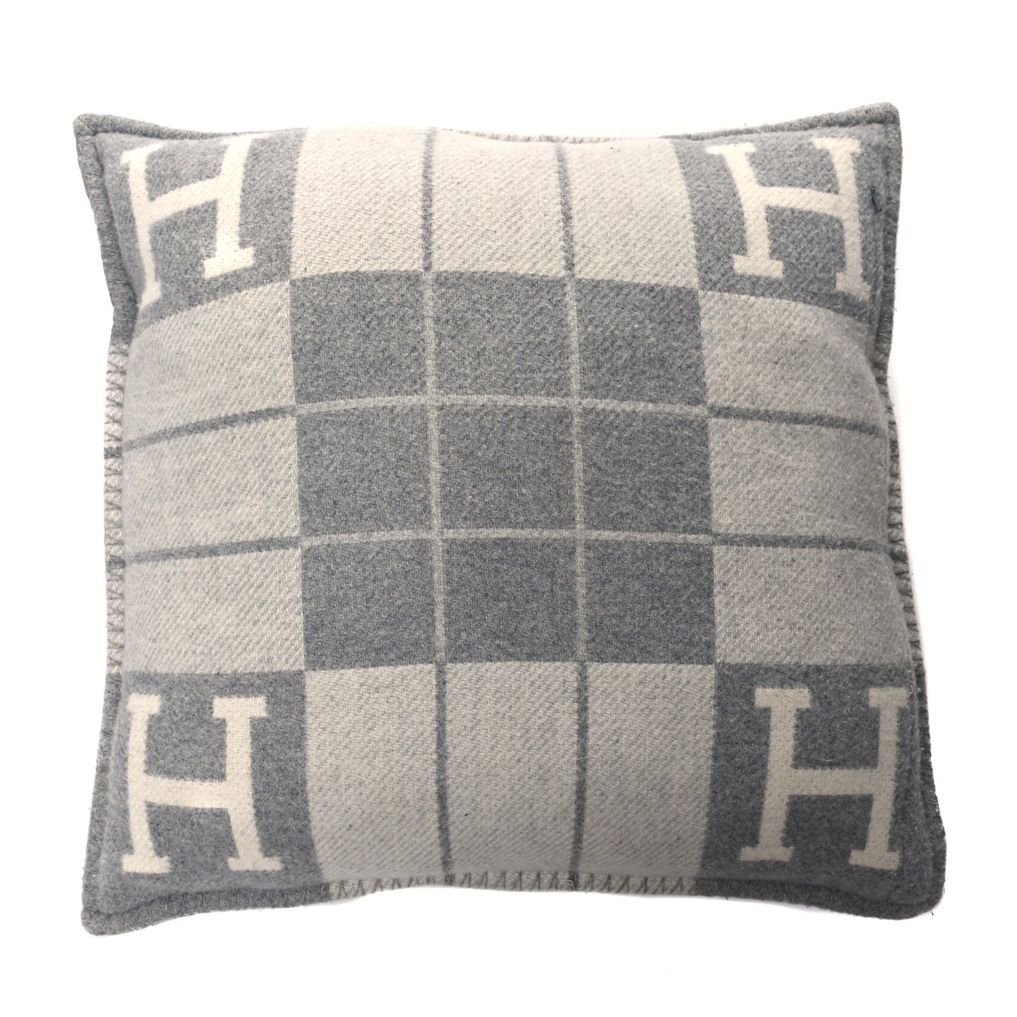 Wool Cashmere Avalon III Pillow PM Ecru Gris Clair