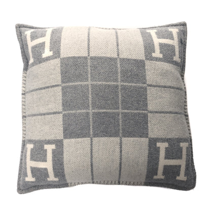 Hermes Wool Cashmere Avalon III Pillow PM Ecru Gris Clair 2 of 3