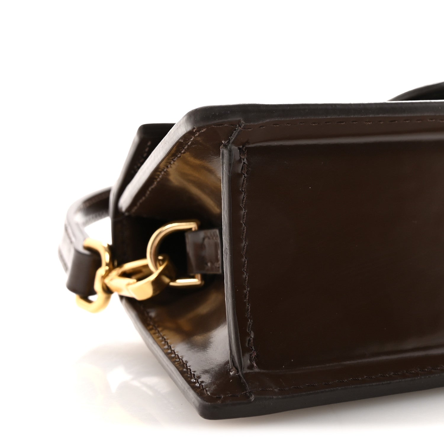 Jacquemus Glazed Calfskin Le Grand Bambino Midnight Brown 8 of 9