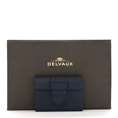 Delvaux Grained Bullskin Presse Card Case Navy 7 of 7