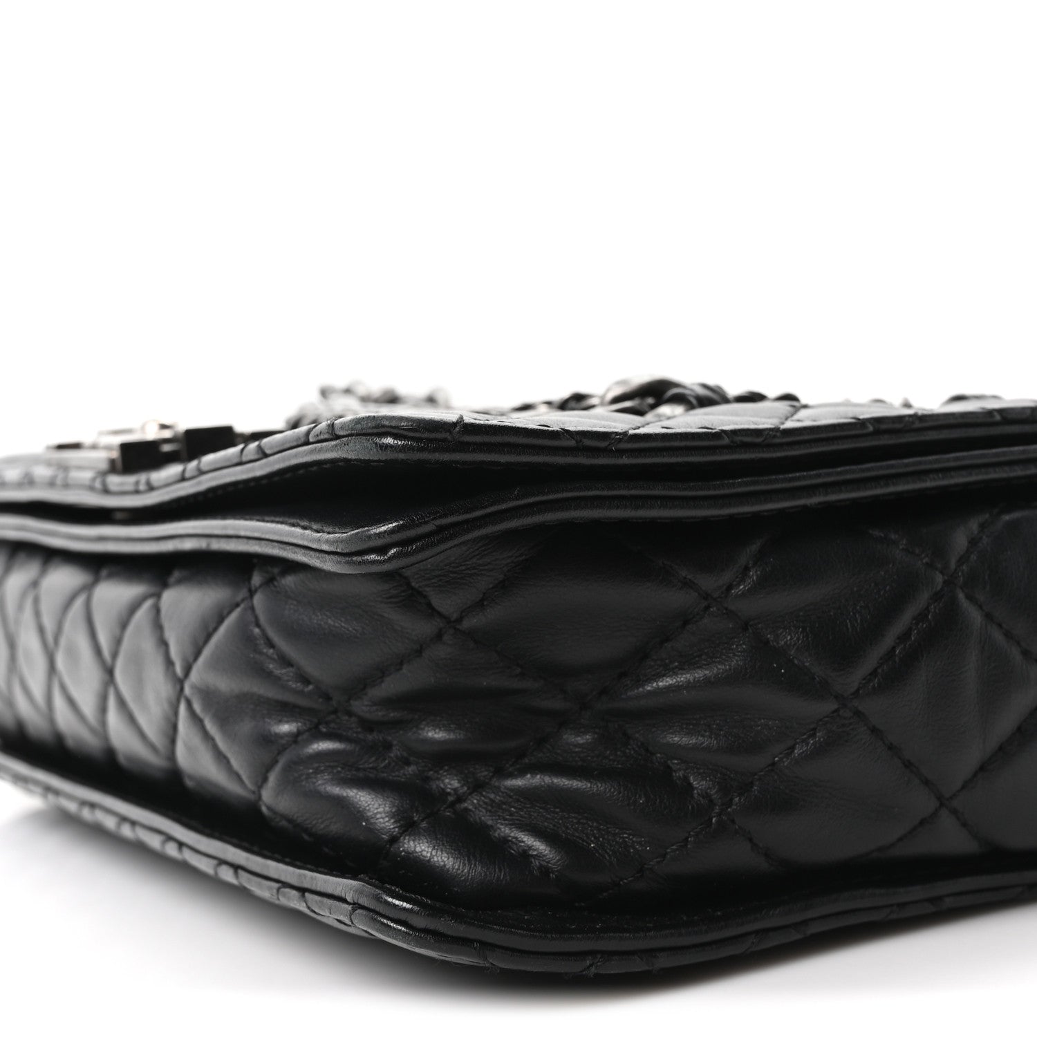 Chanel Calfskin Enchained New Medium Boy Flap Black 10 of 10