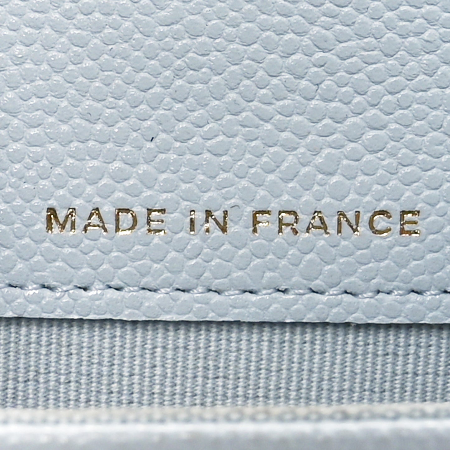 Caviar Quilted Flap Card Holder Wallet Light Blue