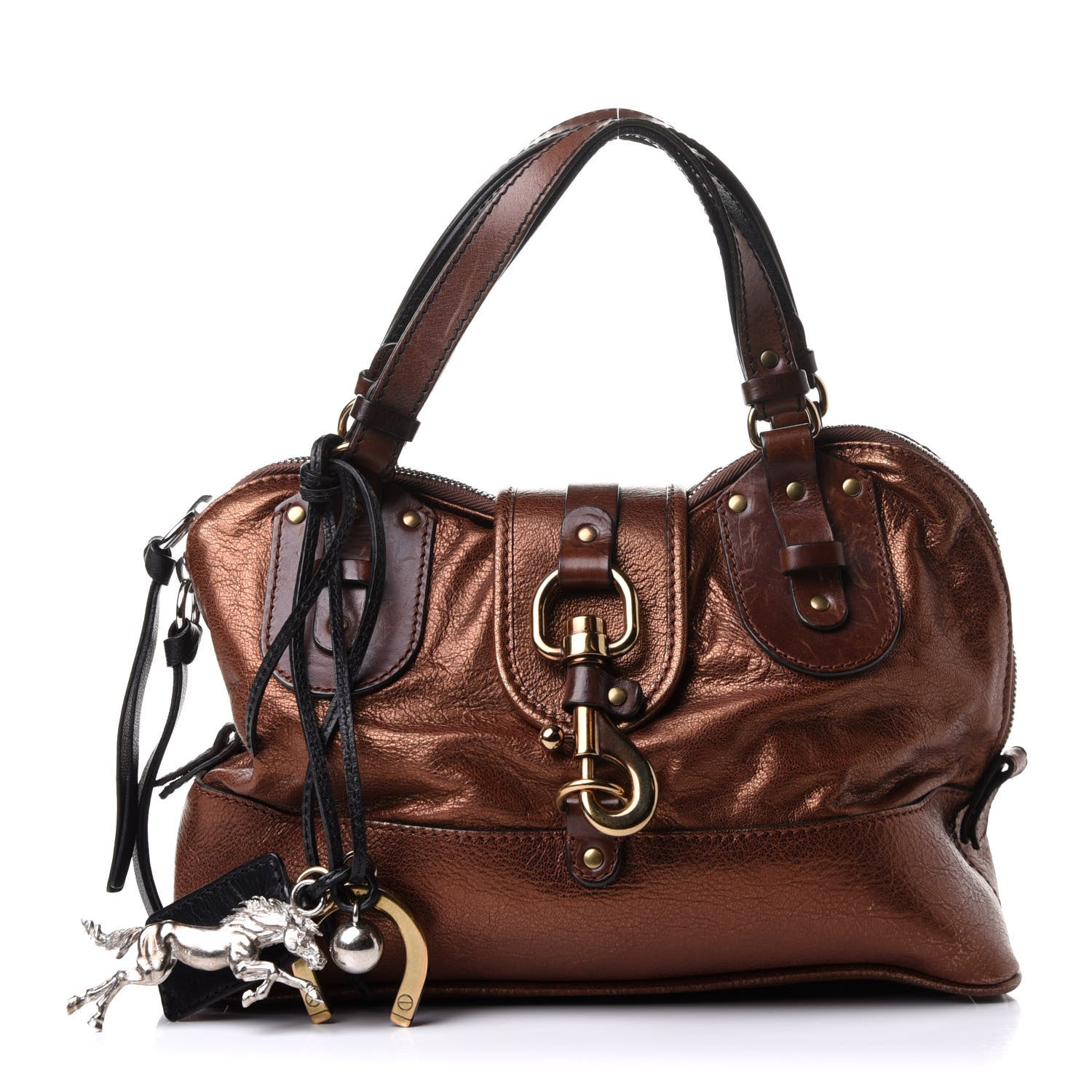 Chloe Metallic Calfskin Kerala Tote Bronze 1 of 10