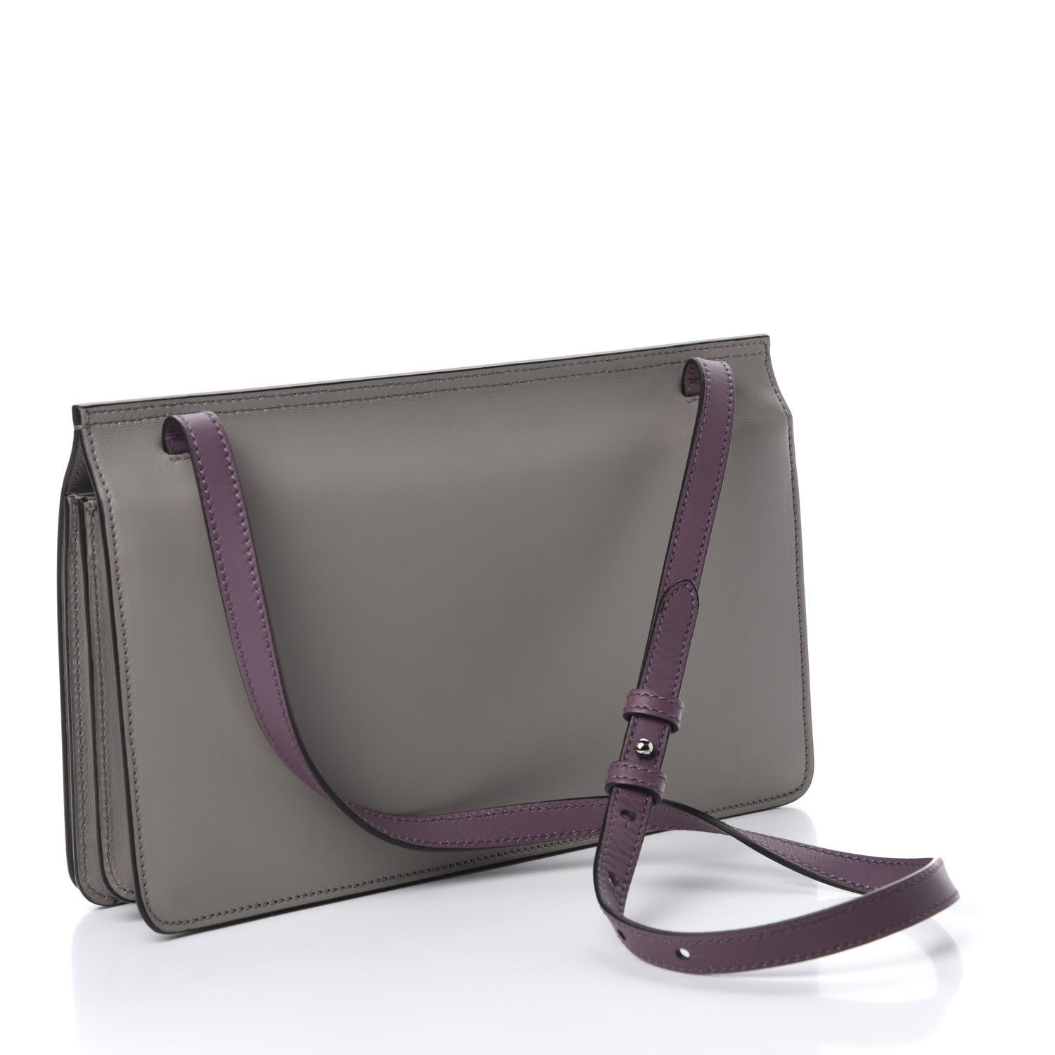Gucci Calfskin Lady Bamboo Shoulder Bag Grey 3 of 10