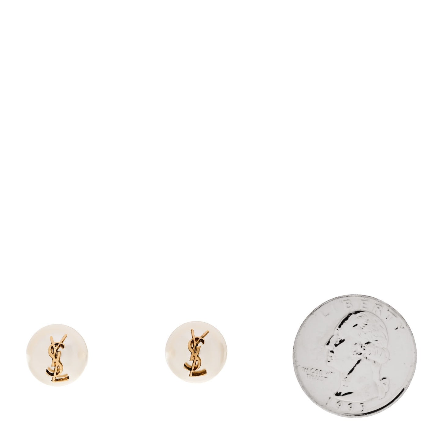 Metal Pearl Cassandre Earrings Gold Cream