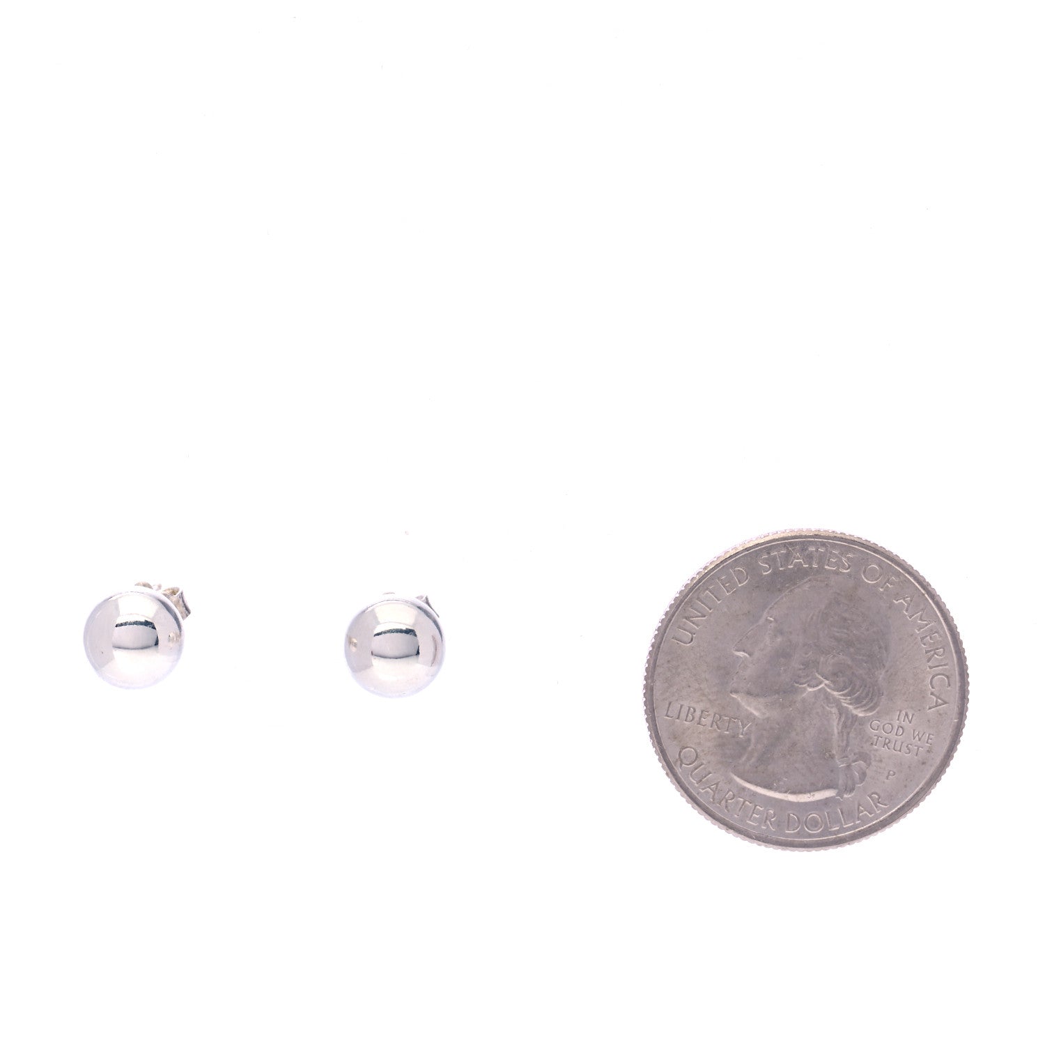 Tiffany Sterling Silver 8mm HardWear Ball Earrings 2 of 5