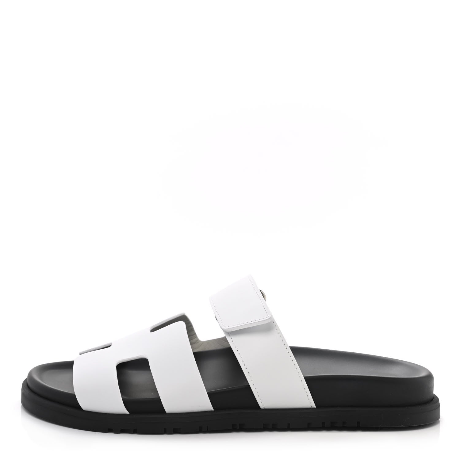 Hermes Calfskin Womens Chypre Sandals 38 White 1 of 9