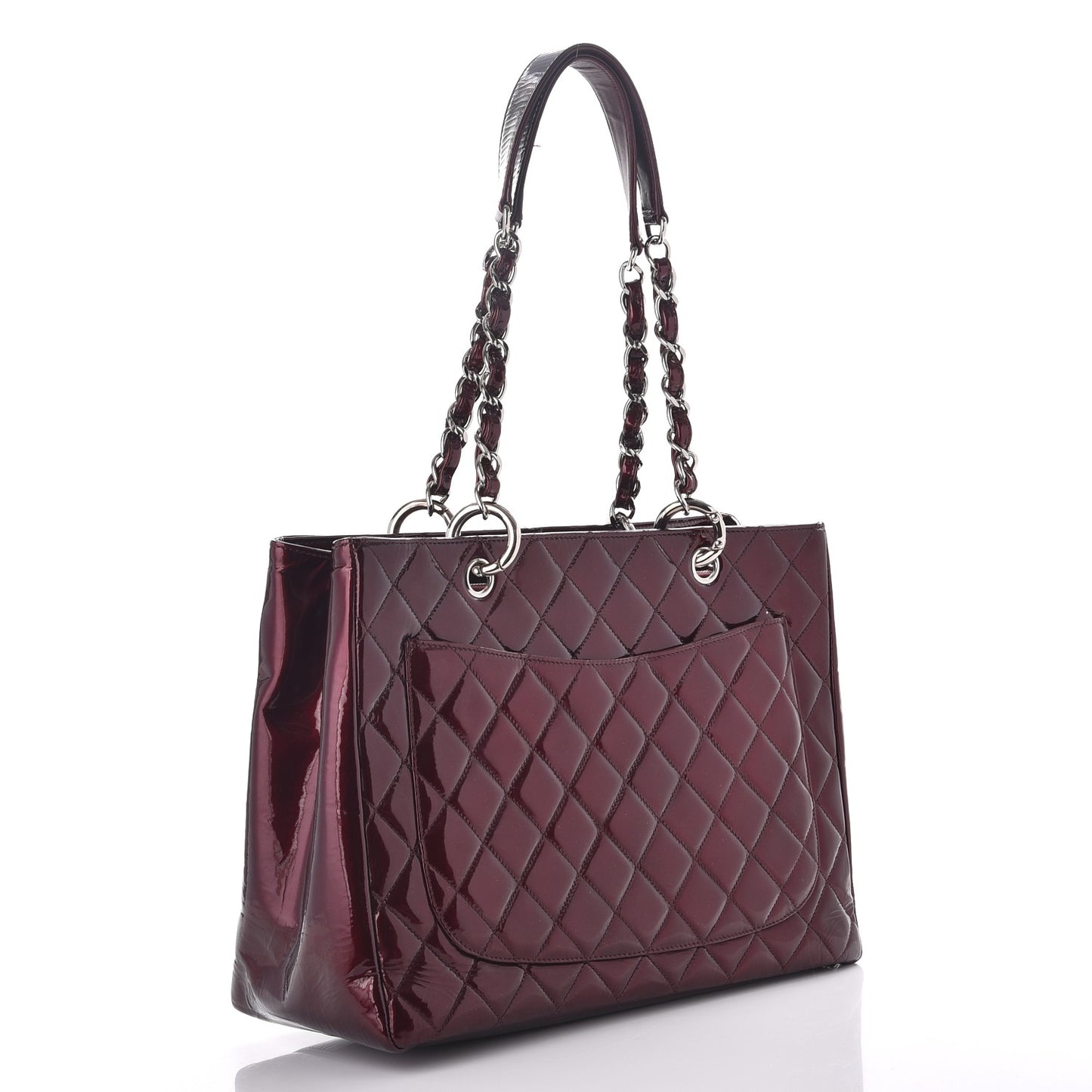 Patent Grand Shopping Tote GST Dark Bordeaux