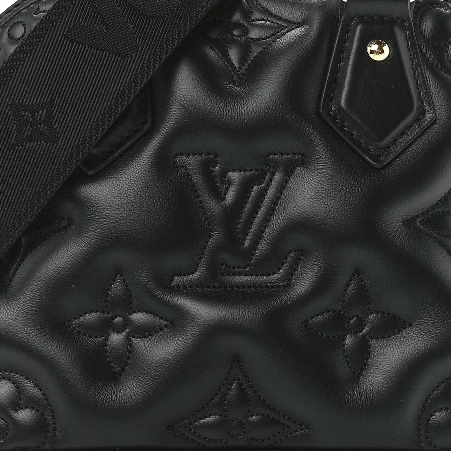 Louis Vuitton Calfskin Bubblegram Alma BB Black 7 of 10