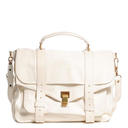 Proenza Schouler Lambskin PS1 Large Satchel Ivory 1 of 15