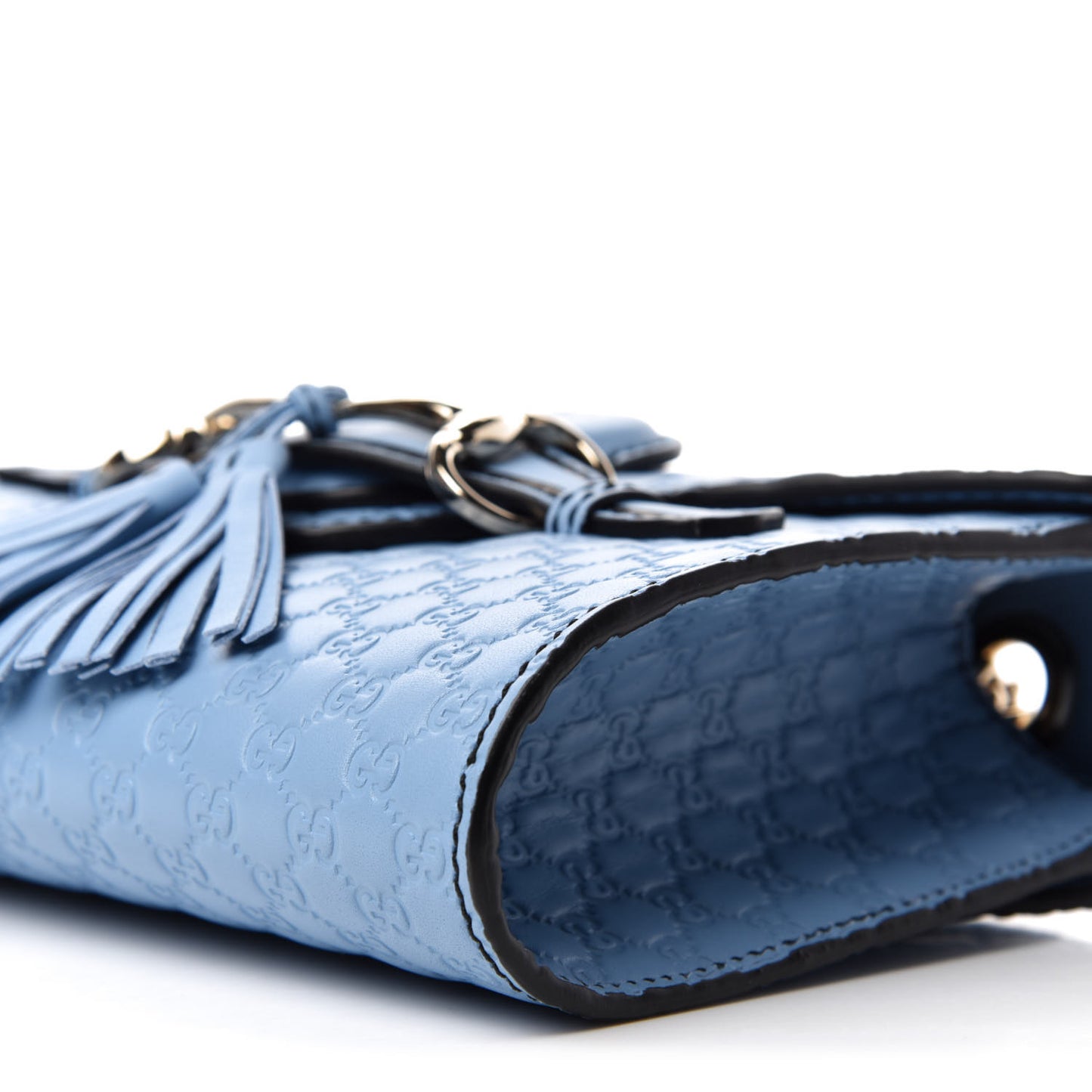 Soft Microguccissima Mini Emily Chain Shoulder Bag Mineral Blue