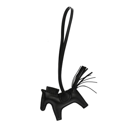 Hermes Milo Lambskin Grigri Rodeo Horse Bag Charm PM So Black 1 of 4