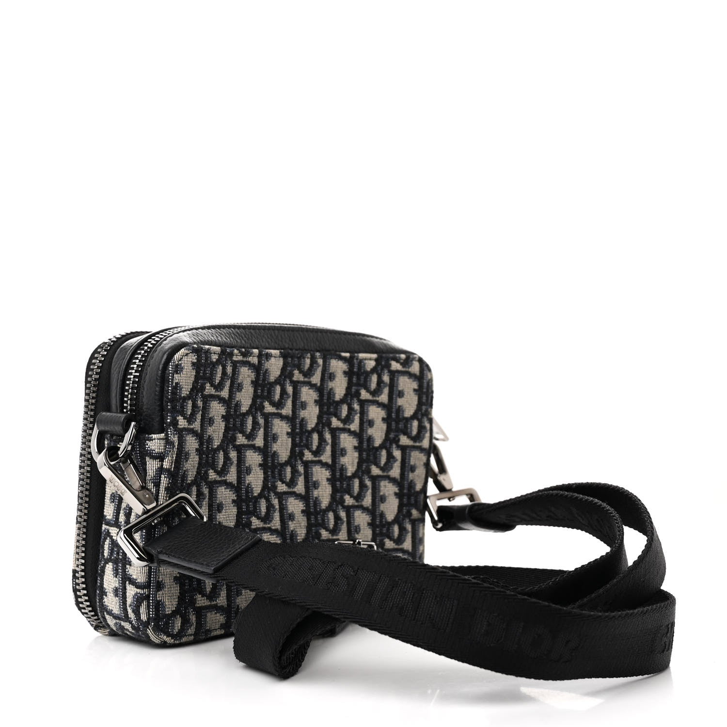 Christian Dior Oblique Pouch Navy Blue 3 of 13