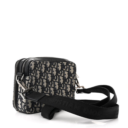 Christian Dior Oblique Pouch Navy Blue 3 of 13