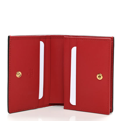 Gucci GG Supreme Monogram Blooms Card Case Beige Blue Navy Hibiscus Red 5 of 8